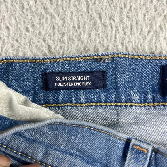 Hollister Epic Flex Slim Straight Jeans Mens 28x30 Medium Wash Blue Denim - Picture 3 of 11